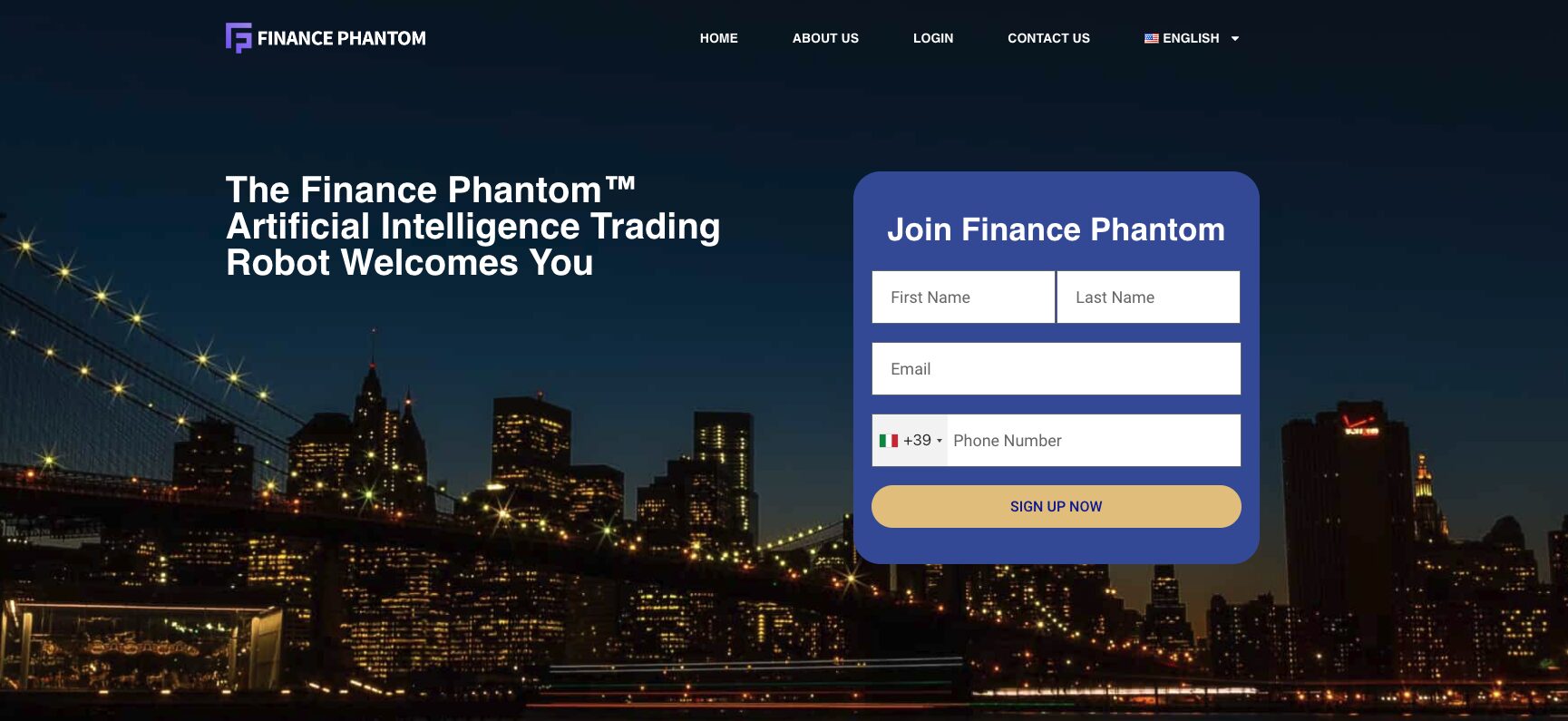 Finance Phantom Homepage